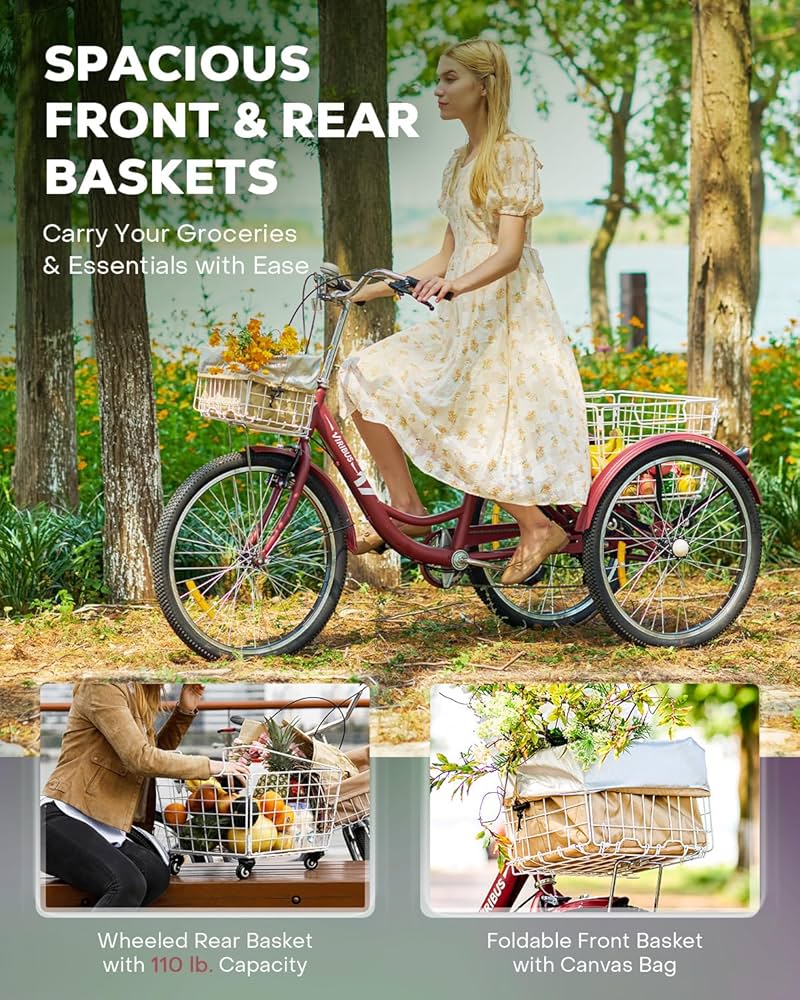 Amazon | Viribus 大人用三輪車 大人用三輪車 7速 26インチ 3輪